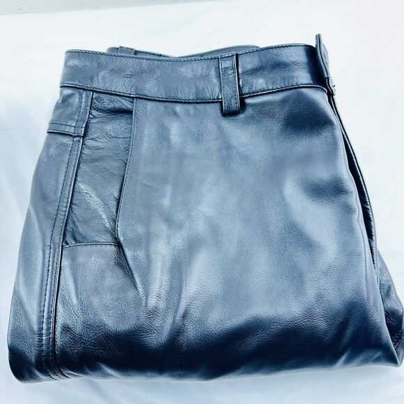 HOMME + FEMME LEATHER PANTS NEW SZ 36x32, New Without Tags, Retails for 700$ - Picture 12 of 12